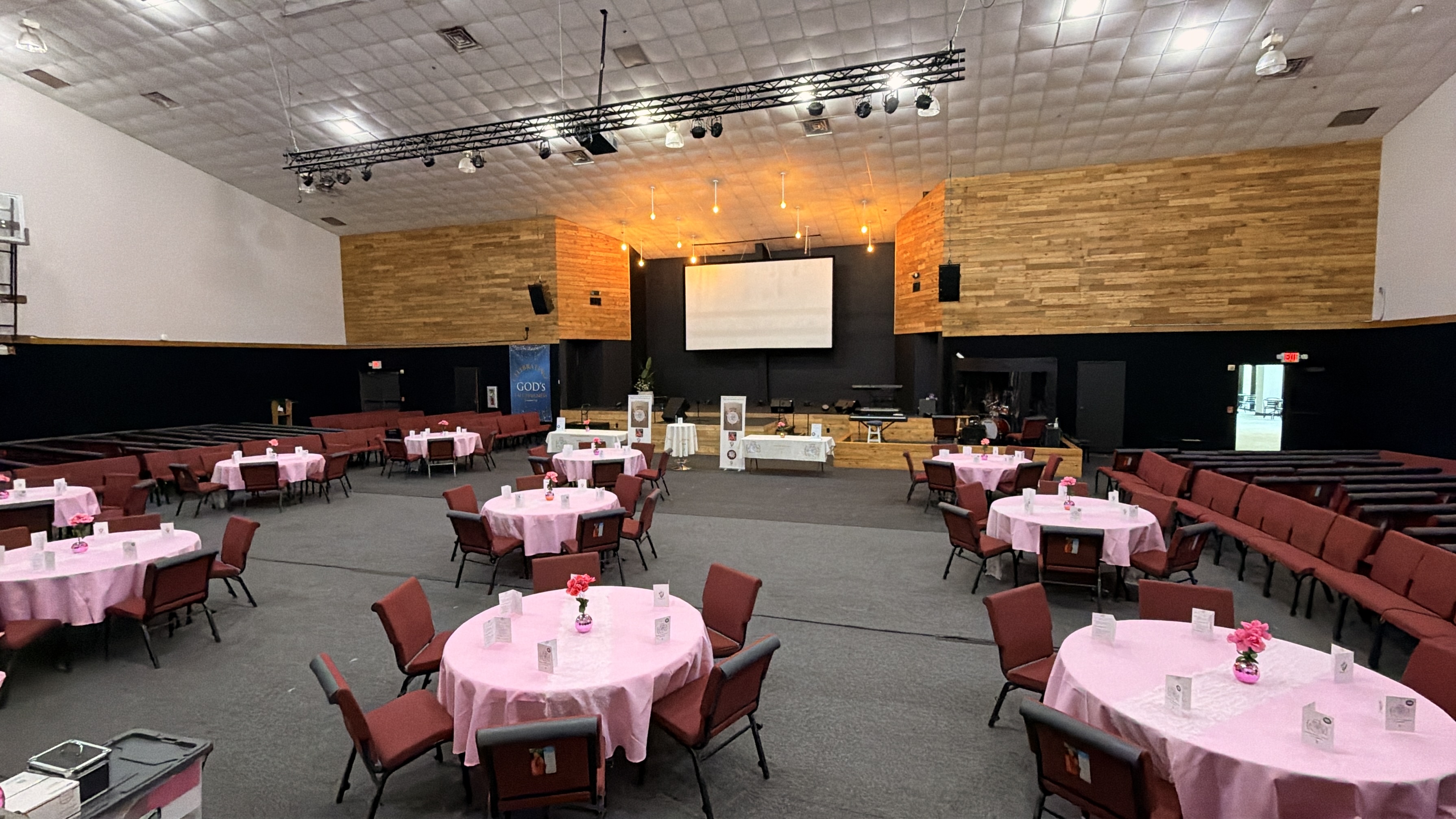 The decorated venue prepared for the second annual conference
